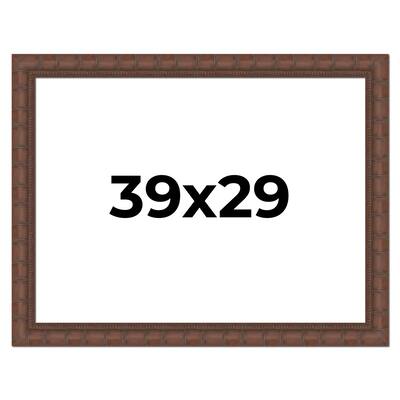 39x29 Frame Pewter Solid Wood Picture Frame Width 1.625 Inches | Interior Frame Depth 0.6875 Inches