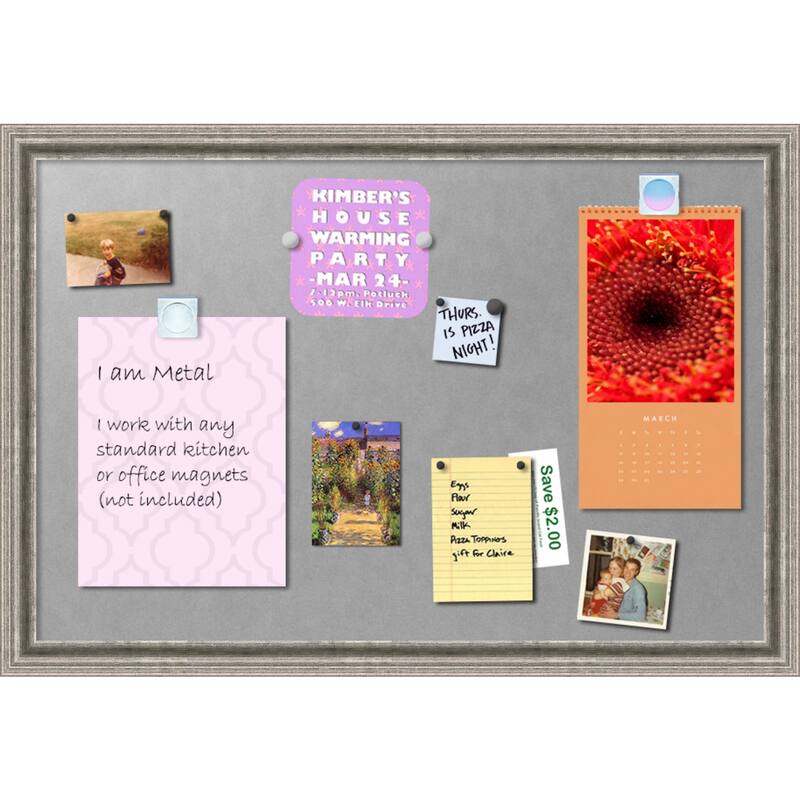 Amanti Art Bel Volto Silver Framed Magnetic Board