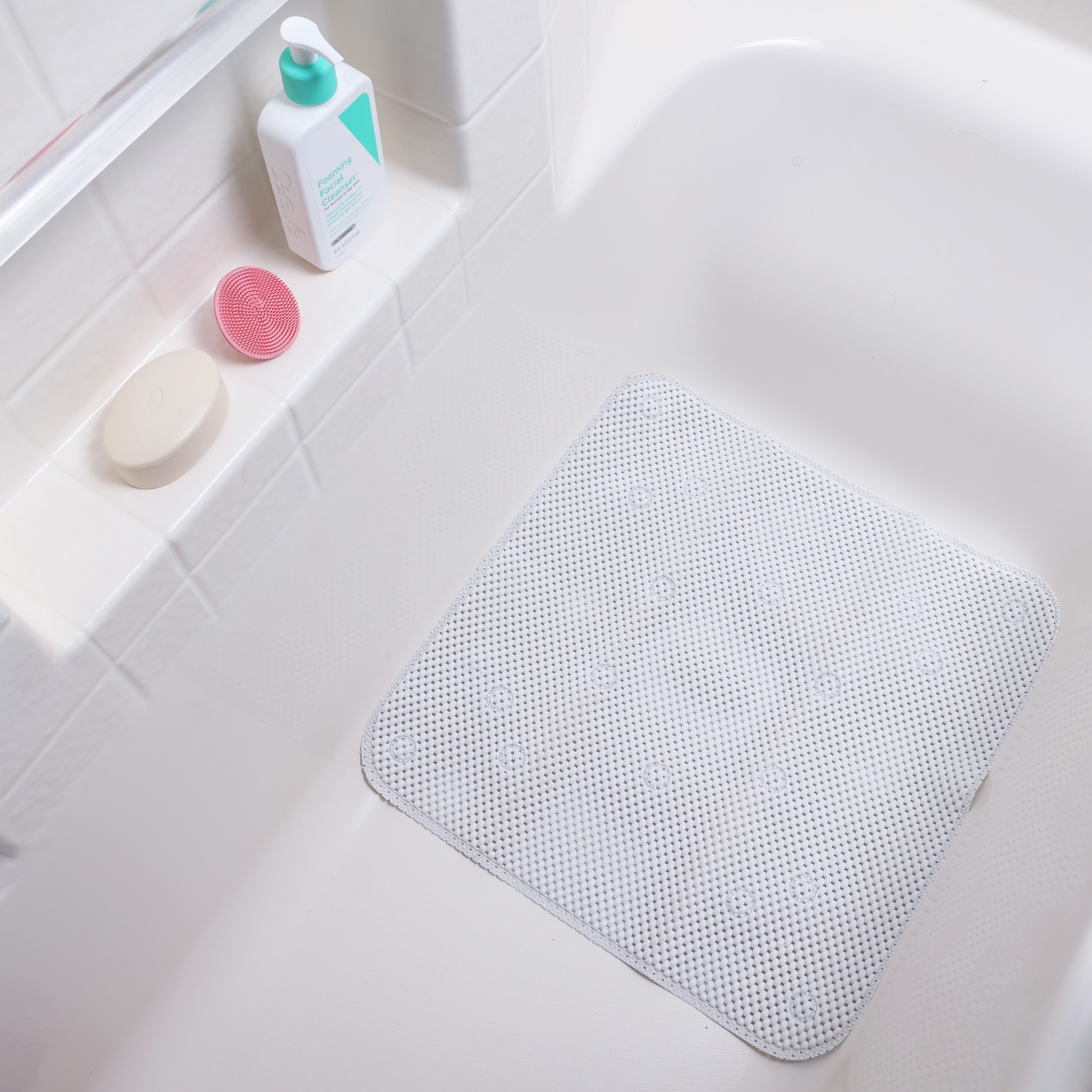 Kenney Clear Extra-Long Cushioned Bath Mat