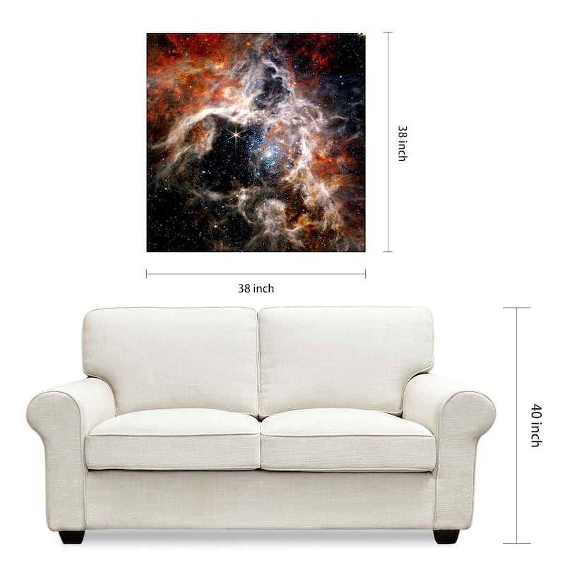 Empire Art Direct The Tarantula Nebula Printed Tempered Glass Wall Art - Multi-Color