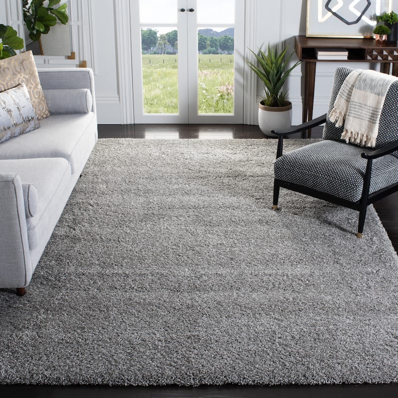 SAFAVIEH California Premium Shag Izat 2-inch Thick Area Rug - 8' x 10' - Silver
