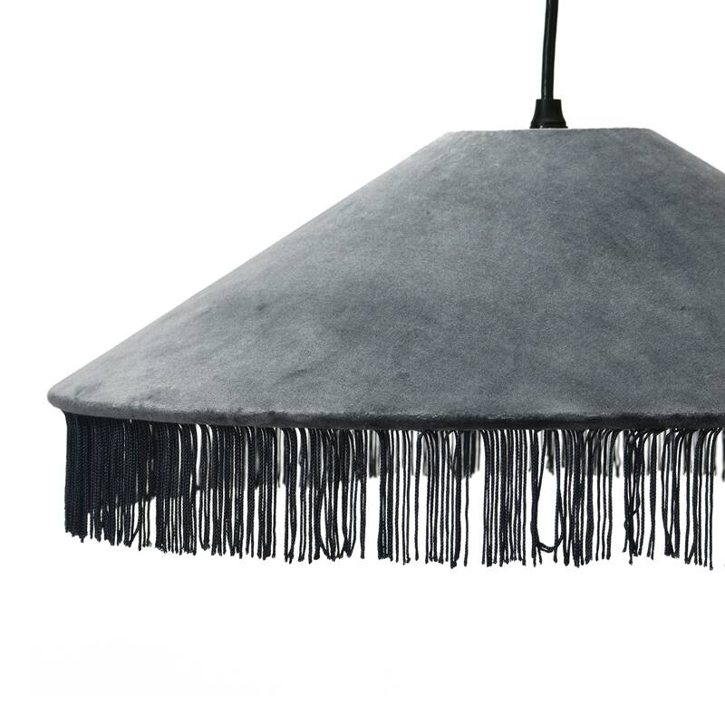 Mid Century Velvet Ceiling Light with Tassels