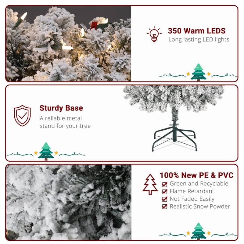 7.5ft 350 Warm Color Clearance Lights Christmas Tree - N/A