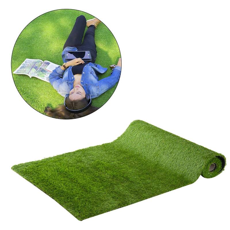 Outsunny Synthetic Indoor / Outdoor Artificial Turf Carpet with Realistic Look and Feel of Real Grass & a Rubber Backing
