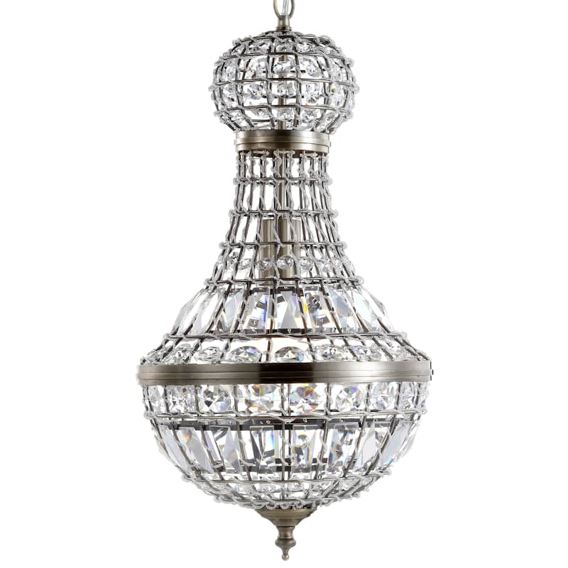 Tribeca 10" Crystal/Metal Empire LED Pendant, by JONATHAN Y