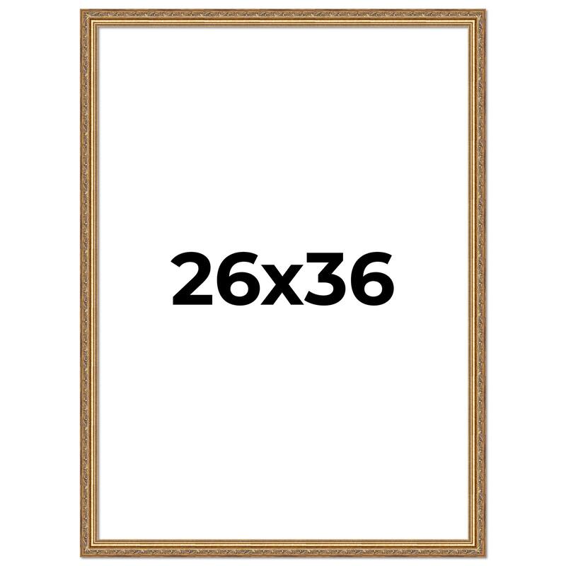 26x36 Frame Red Solid Wood Picture Frame Width 1.75 Inches | Interior Frame Depth 1 13/16 Inches