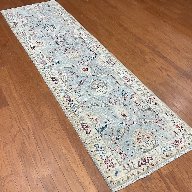 HERAT ORIENTAL Handmade Khotan Wool Runner - 2'10" x 10'