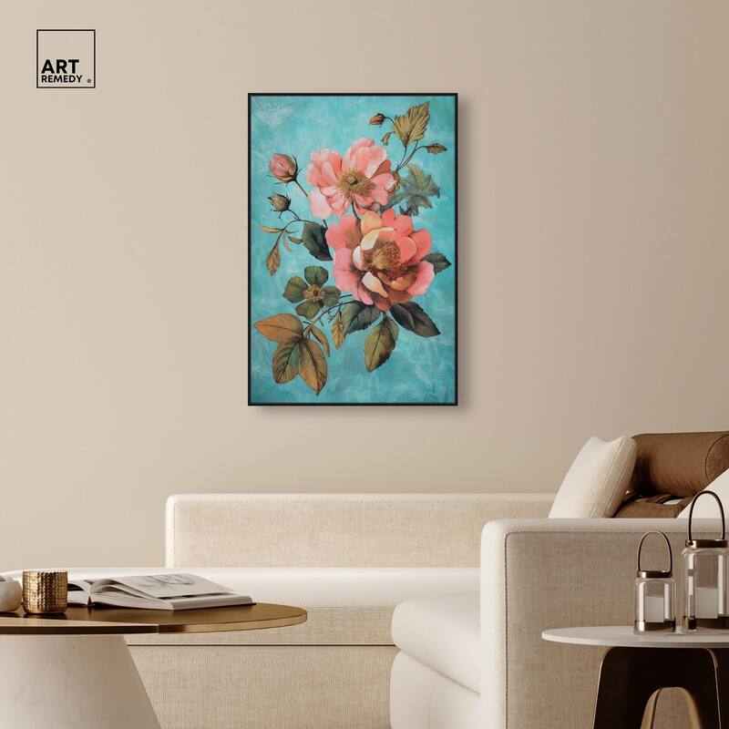 Floral Azure Ascent I Canvas by Art Remedy
