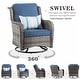 preview thumbnail 29 of 30, OVIOS 6-Piece Outdoor Patio Swivel Chairs Set with 30" Fire Pit