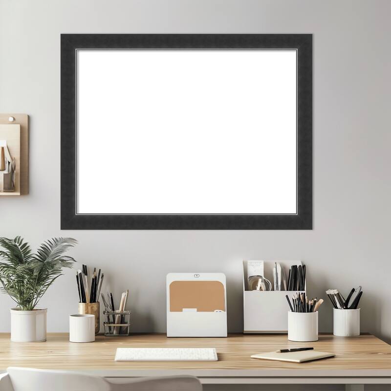 Amanti Art Corvino Black Narrow Framed Dry Erase Magnetic Board
