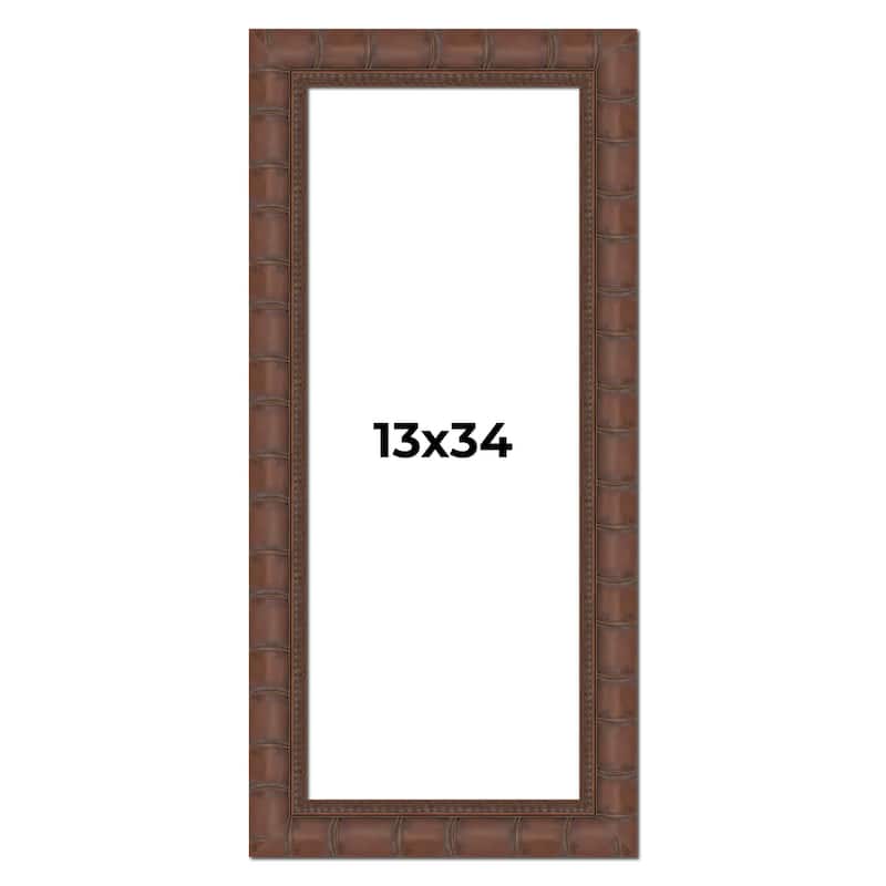 13x34 Frame Pewter Solid Wood Picture Frame Width 1.625 Inches | Interior Frame Depth 0.6875 Inches