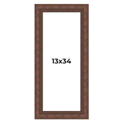 13x34 Frame Pewter Solid Wood Picture Frame Width 1.625 Inches | Interior Frame Depth 0.6875 Inches