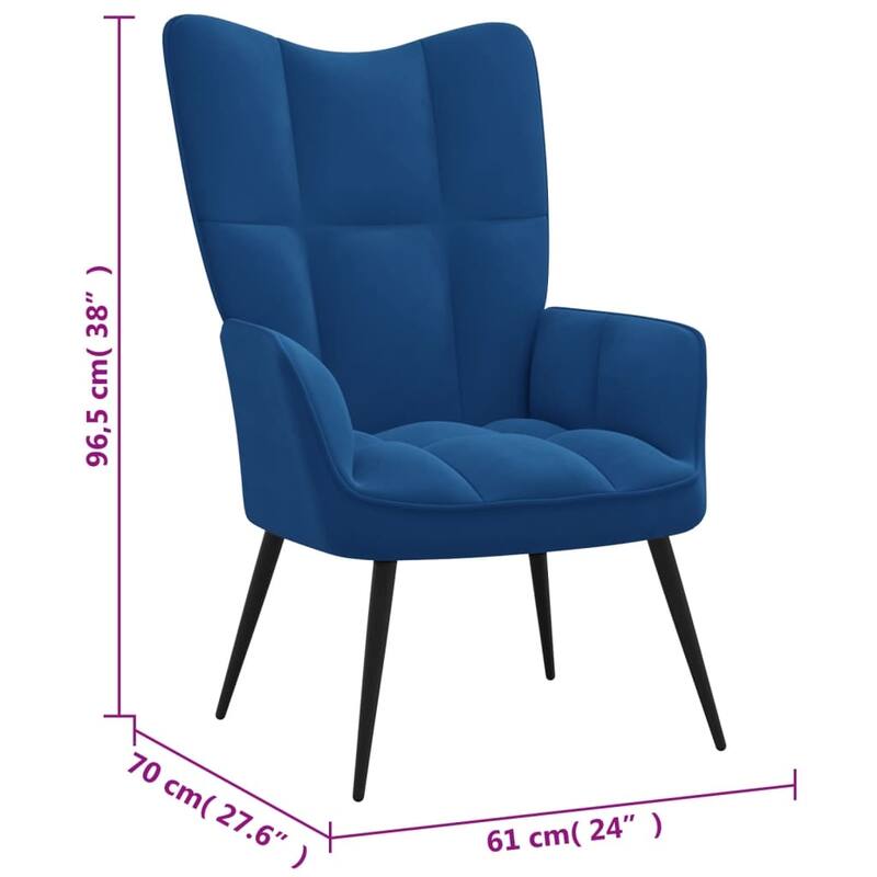 vidaXL Relaxing Chair multi colors Velvet