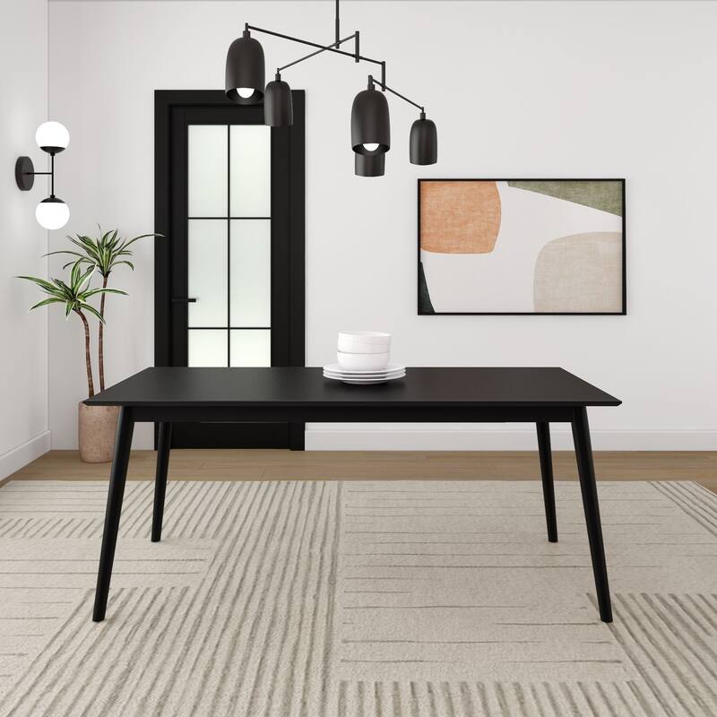 Mid-Century Modern 48" Rectangular Dining Table for 6