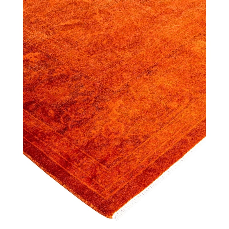 Contemporary Overdyed Wool Hand Knotted Area Rug - 6' 2" x 8' 10"
