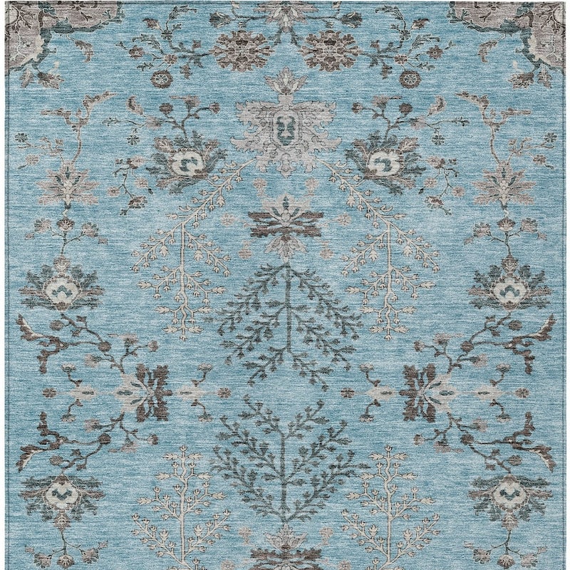 HomeRoots Floral Transitional Rectangle Outdoor Rug