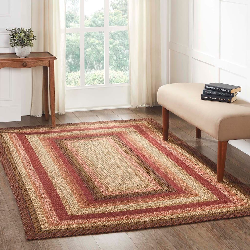 Ginger Spice Jute Rug Rect w/ Pad 60x96 - 5' x 8' Rectangle