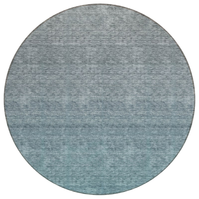 Machine Washable Indoor/ Outdoor Chantille Solid Ombre Rug