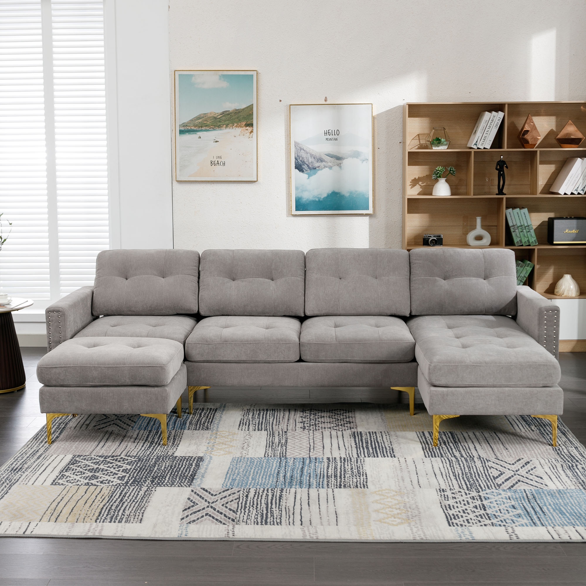 Klaussner killian sectional with best sale ottoman