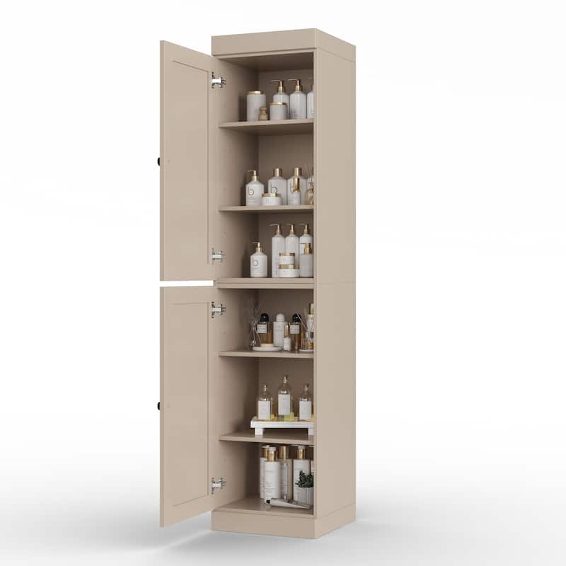 Palace Imports 100% Solid Wood 16.5" Bathroom Storage Cabinet with Shaker Doors and Adjustable Shelves
