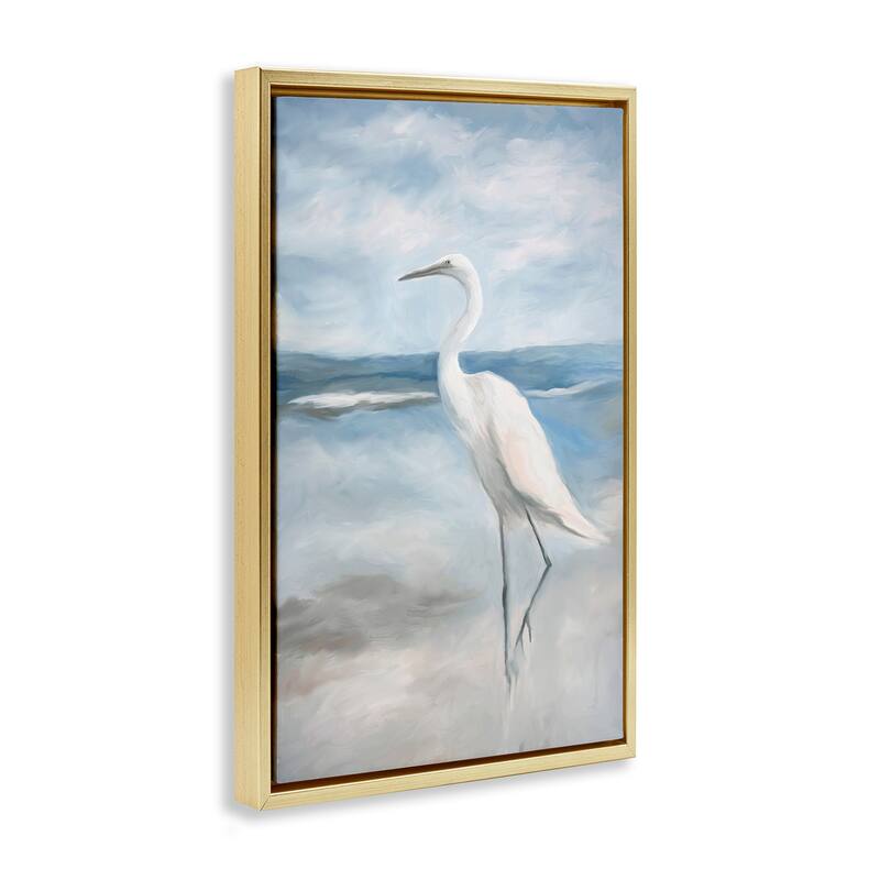 Stupell Elegant Kingdom of Herons Framed Floater Canvas Wall Art Design By Ramona Murdock