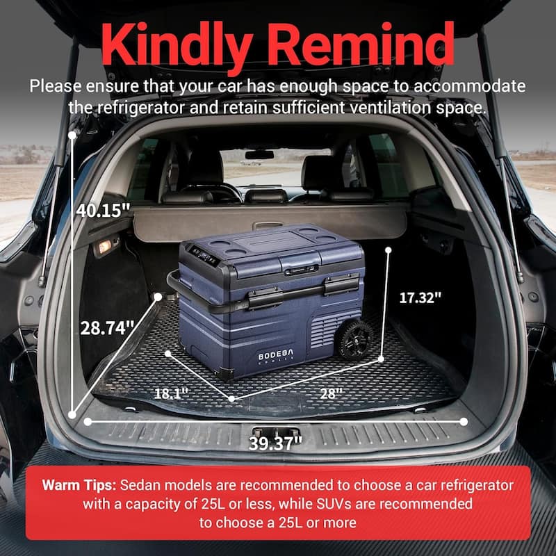 BODEGA Car Refrigerator,Dual Zone Cooler,Temp Independent,APP Control