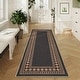 preview thumbnail 22 of 38, Area Rugs Modern Bordered Rug Easy Jute Rug Non-Slip Low Pile Indoor Outdoor Rugs for Living Room Patio Backyard 2'x6' - Black Coffee