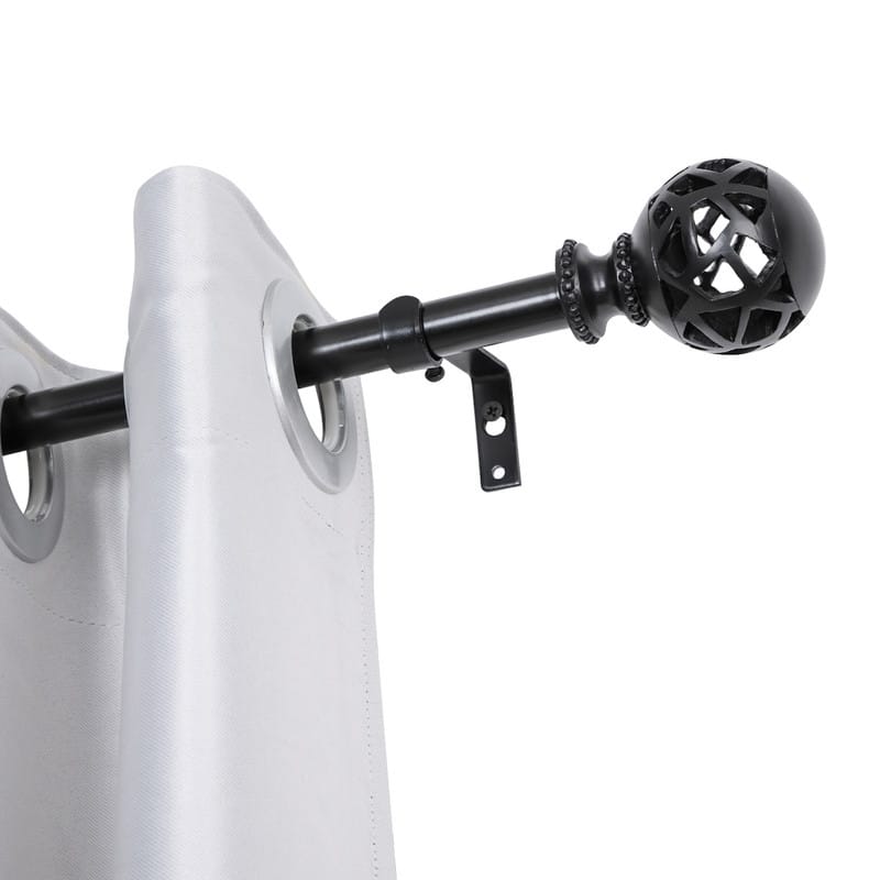 UTOPIA ALLEY 3/4 Inch Curtain Rod, Single Decorative Drapery Rod, Adjustable Curtain rods for Windows - 86-120