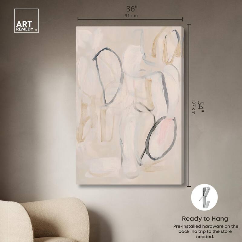 Faded Outlines II Canvas by Art Remedy, Gallery Wrapped