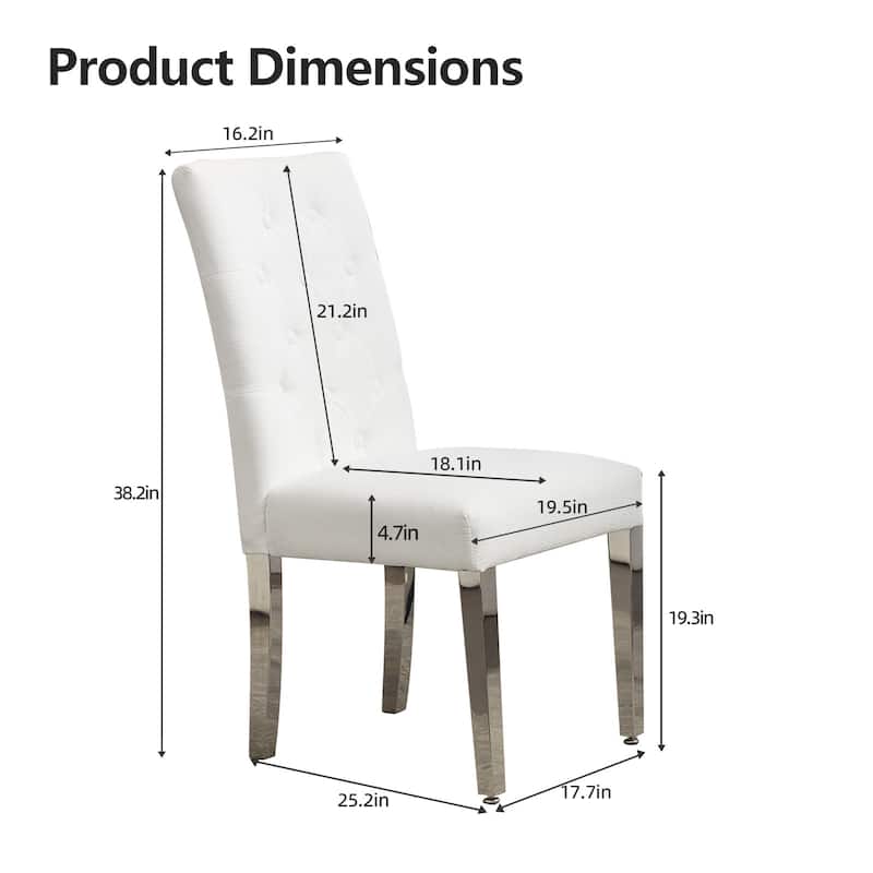 Modern Velvet Upholstery Dining Chair for Kitchen (Set of 2)