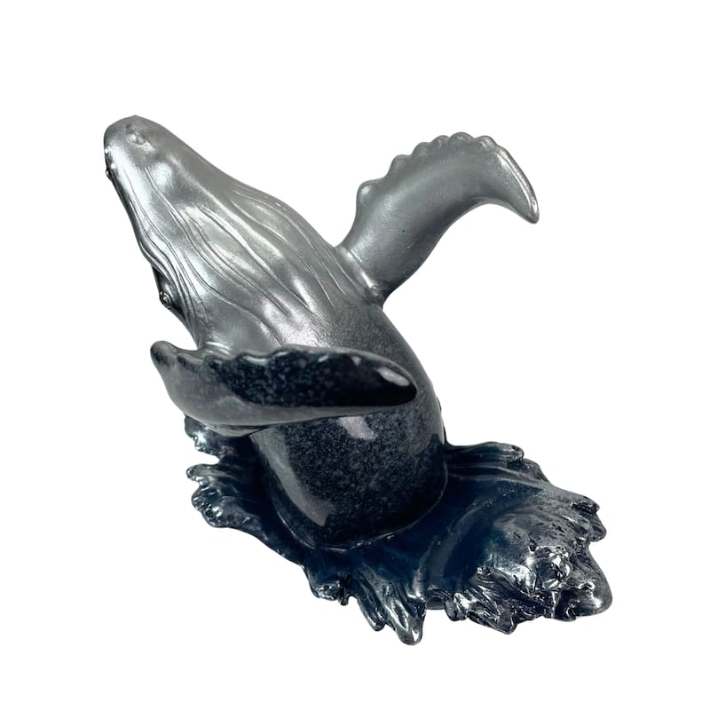 Humpback Whale Wine Bottle Holder Whimsical Coastal Home 5.75 - 6.75 X 9 X 5 inches
