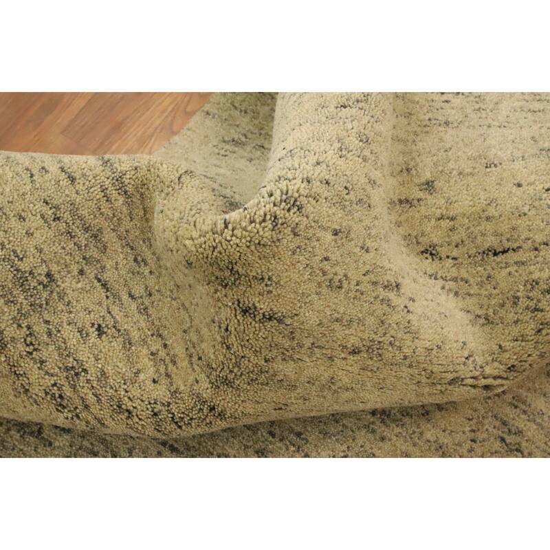 Hand Knotted Oriental 100% Wool Carpet Modern Modern Beige & Ivories Gabbeh Area Rug - 7' 10'' X 5' 8''