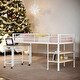 preview thumbnail 1 of 31, Industrial Modern Twin Size Metal Loft Bed with Desk and Shelves, Sturdy Construction & Safety Guaranteed, Maximized Space