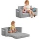 preview thumbnail 1 of 10, Dream On Me Nestle Kids Sofa - Duo Grey