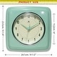 preview thumbnail 20 of 146, Infinity Instruments Retro 9.25-inch Square Wall Clock - 9.25 x 1.875 x 9.5