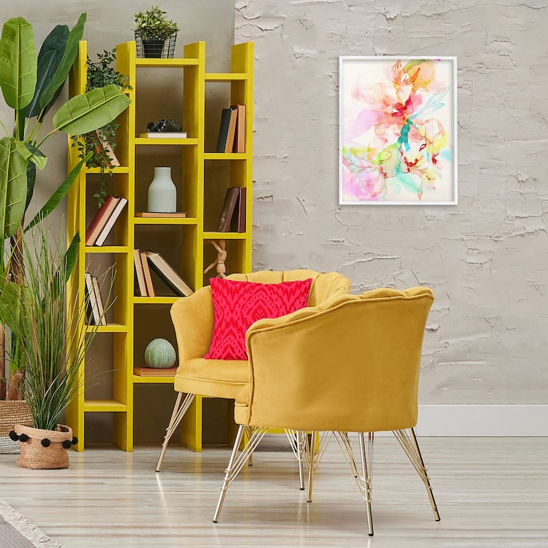 Stupell Abstract Watercolor Island Flowers Framed Giclee Art Design By Gemma Bardot