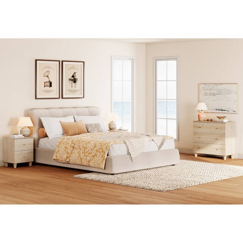 3-Drawer Dresser and Nightstand Set for Bedroom - 2 Packs