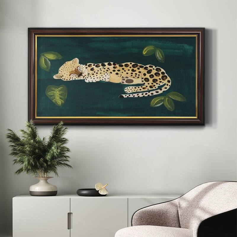 Lethargic Leopard II Premium Framed Canvas- Ready to Hang