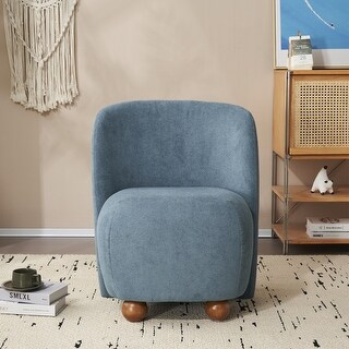 American Design Upholstered Teddy Wood Fabric Chairs
