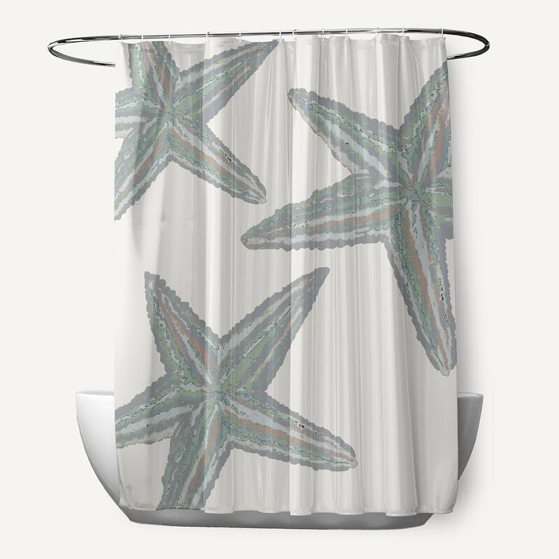 Starfish Constellation Shower Curtain - Pretty Grey