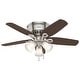 preview thumbnail 10 of 27, Hunter 42" Builder Low Profile Ceiling Fan with 3-Light LED Light Kit and Pull Chain