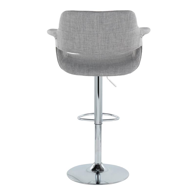 Lumisource Barstool with Swivel in Black and Charcoal, Set of 2 - 19"Lx23.5"Wx39-47.5"H