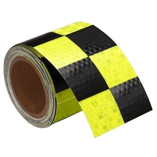 Reflective Tape, 1 Roll 10 Ft x 2-inch Tape, Square Fluorescent Yellow ...