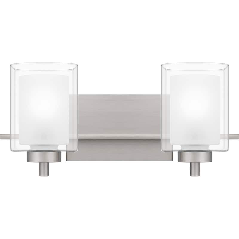 Kolt 2-Light Brushed Nickel Vanity Light