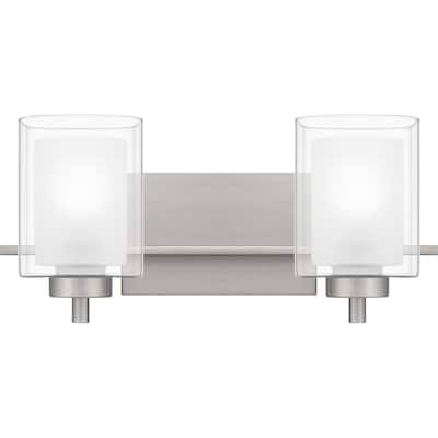 Kolt 2-Light Brushed Nickel Vanity Light