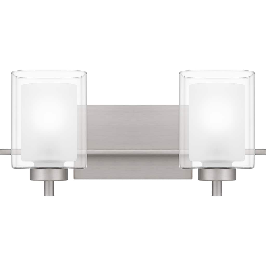 Kolt 2-Light Brushed Nickel Vanity Light