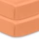 preview thumbnail 24 of 33, BreathableBaby Cotton Percale Fitted Sheet, For 52" x 28"/132 x 71 cm Crib & Toddler Bed Mattress, Solids (2-Pack) Orange