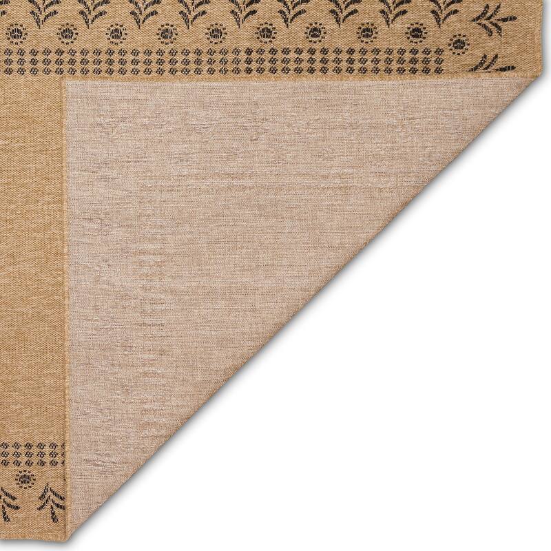Liora Manne Sahara Block Print Border Indoor/Outdoor Rug