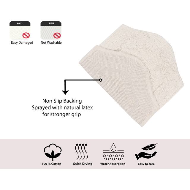 Home Weavers Waterford Collection 5 Piece Genuine Cotton Bath Rugs Set