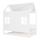 preview thumbnail 21 of 43, Wood House Bed with Twin Size Trundle, Wooden Daybed Frame with Roof and Window, Bedroom Furniture for Kids, Teens, Girls & Boys